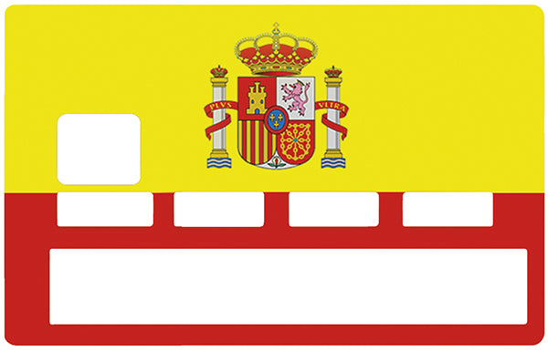 Drapeau de l'Espagne- sticker pour carte bancaire