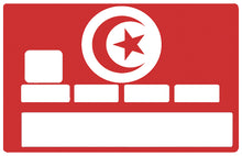Charger l&#39;image dans la galerie, Drapeau de la Tunisie- sticker pour carte bancaire
