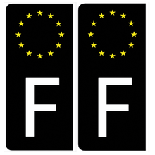 Charger l&#39;image dans la galerie, Stickers pour plaque d&#39;immatriculation AUTO EUROBAND - F
