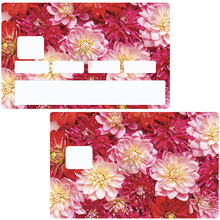 Load image in gallery, Red flowers - sticker for bank card