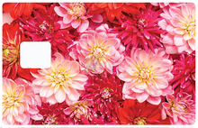 Load image in gallery, Red flowers - sticker for bank card
