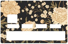 Load the image in the gallery, Golden flowers - credit card sticker