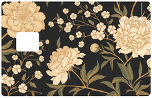 Load the image in the gallery, Golden flowers - credit card sticker