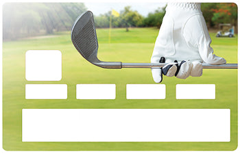 Golf- sticker pour carte bancaire, 2 formats de carte bancaire disponibles