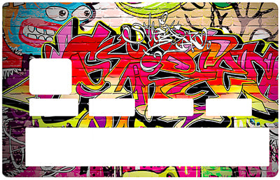 Graffiti Wall 2016- sticker pour carte bancaire