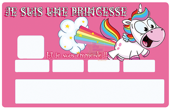 Je suis une Princesse.. - sticker pour carte bancaire