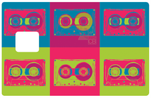 Charger l&#39;image dans la galerie, K7 AUDIO MULTICOLORS - sticker pour carte bancaire
