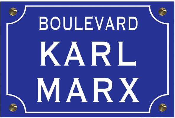 Sticker, plaque de rue, KARL MARX