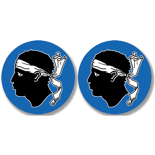 2 badges adhésifs, CORSE