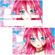 Upload image to gallery, Manga Pink Hair - credit card sticker