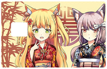 Subir imagen a la galería, Manga Cats Girls - pegatina de tarjeta de crédito