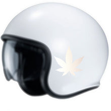 Carica l'immagine nella galleria, CBD, Marijuana, 2 Adesivi RETRO-RIFLETTENTI per casco, moto, auto, bicicletta, scooter...