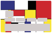 Charger l&#39;image dans la galerie, Tribute to Mondrian, édition limitée 300 ex - sticker pour carte bancaire, 2 formats de carte bancaire disponibles
