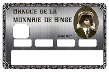 Monnaie de singe - sticker pour carte bancaire