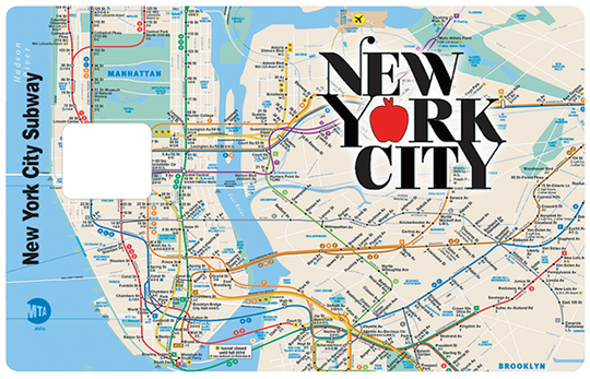 New York Metropolitan - Sticker pour carte bancaire, disponible en deux formats.