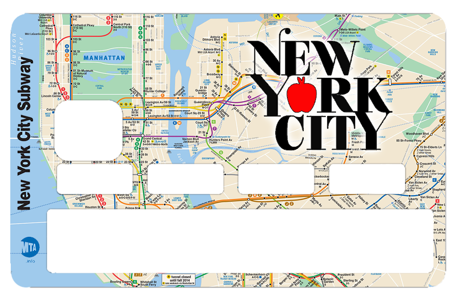New York Metropolitan - sticker pour carte bancaire
