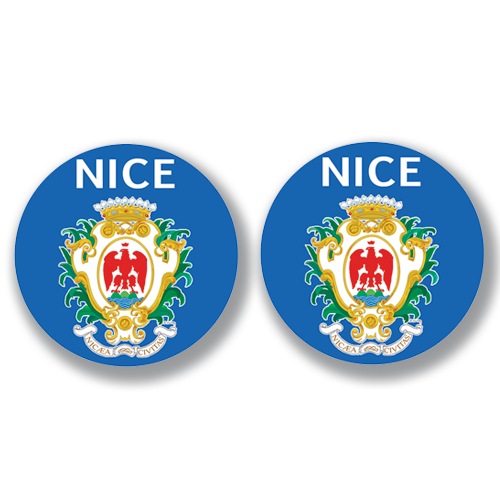 2 badges adhésifs, 06 NICE