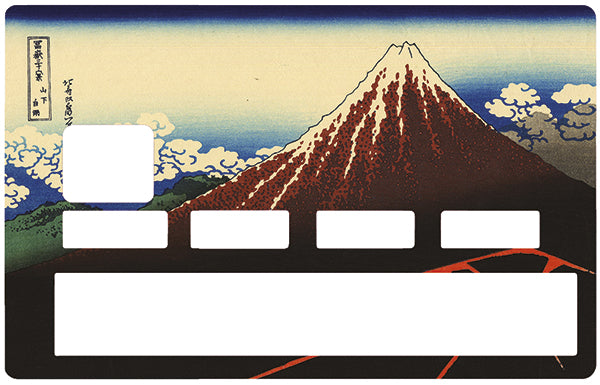 Orage sous le sommet, Hokusai - sticker pour carte bancaire
