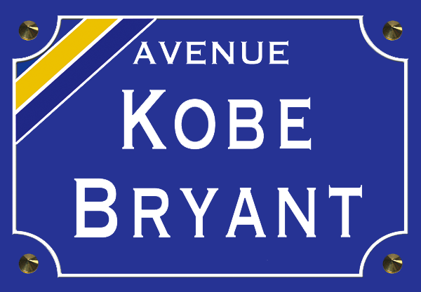 Sticker, plaque de rue, Kobe Bryant