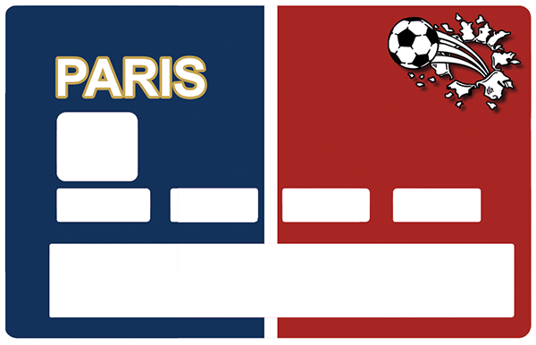 Football, Paris- sticker pour carte bancaire