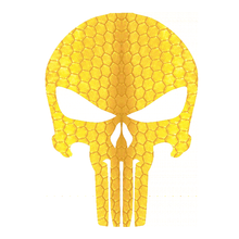 Load the image in the gallery, Skull Avenger, 2 RETRO-REFLECTIVE Stickers for helmet, motorcycle, car, bicycle, scooter...