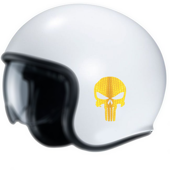 Pegatinas, SKULL, RETRO-REFLECTIVE para casco, moto, coche - STICKERCB