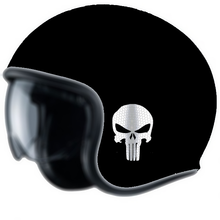 Charger l&#39;image dans la galerie, Skull Vengeur, 2 Stickers RÉTRO-RÉFLÉCHISSANT pour casque, moto, auto, vélo, trottinette...
