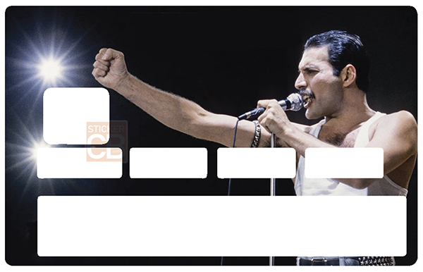 Freddie Mercury  - sticker pour carte bancaire