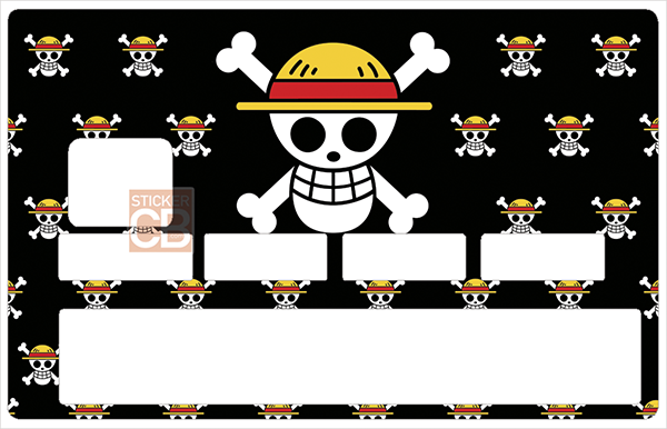 Skull, Bones and Hat - sticker pour carte bancaire