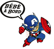 Upload image to gallery, Sticker, Baby on board! Baby Capt America