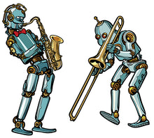 Upload the image to the gallery, the robot musicians