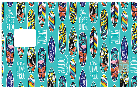 Surf - sticker pour carte bancaire