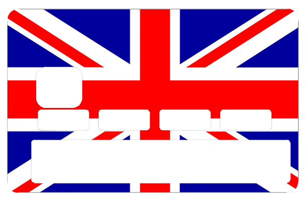 Drapeau Anglais, Union Jack- sticker pour carte bancaire