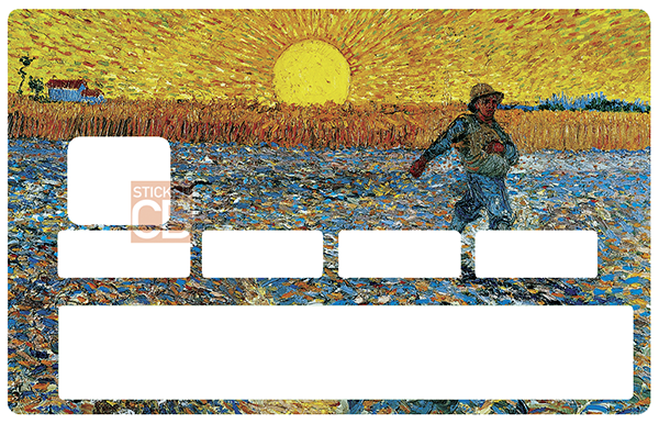 le semeur de Van Gogh  - sticker pour carte bancaire