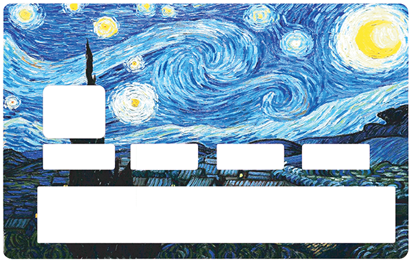 La Nuit étoilée de Van Gogh - sticker pour carte bancaire