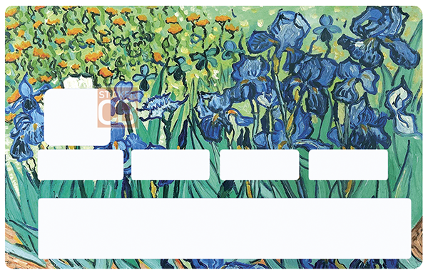 Les Iris de Van Gogh - sticker pour carte bancaire