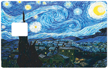 Carica l'immagine nella galleria, La notte stellata di Van Gogh - adesivo con carta di credito