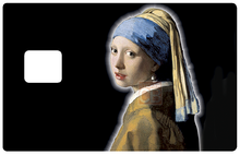 Charger l&#39;image dans la galerie, La Jeune Fille à la perle de Johannes Vermeer - sticker pour carte bancaire
