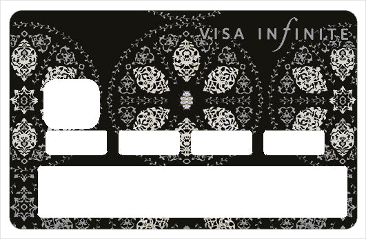 Infinite black- sticker pour carte bancaire