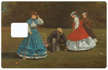 Charger l&#39;image dans la galerie, Winslow Homer, Croquet Scene - sticker pour carte bancaire
