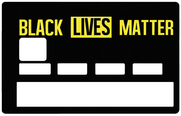 BLACK LIVES MATTER- sticker pour carte bancaire
