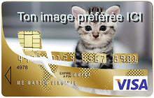 Upload the image to the gallery, Personalized sticker for a bank card with your favorite image, Standard format credit card