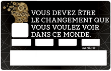 Charger l&#39;image dans la galerie, Change pour changer le monde- sticker pour carte bancaire
