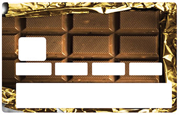Tablette de chocolat - sticker pour carte bancaire