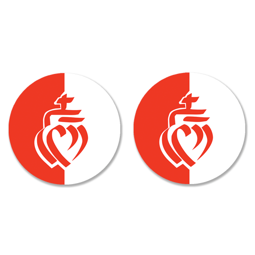 2 badges adhésifs, Coeur vendéen