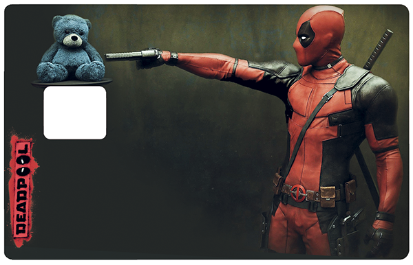 Tribute to DEADPOOL, (fan art), édition limitée 100 ex - sticker pour carte bancaire