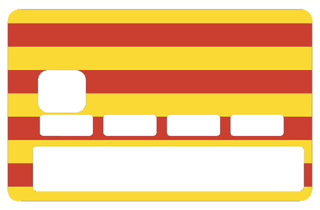 Drapeau Catalan- sticker pour carte bancaire