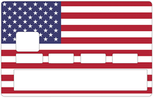 Load the image in the gallery, American flag- sticker for credit card