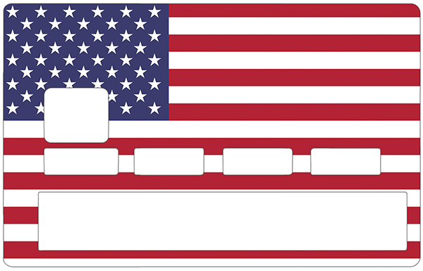 American flag- sticker pour carte bancaire