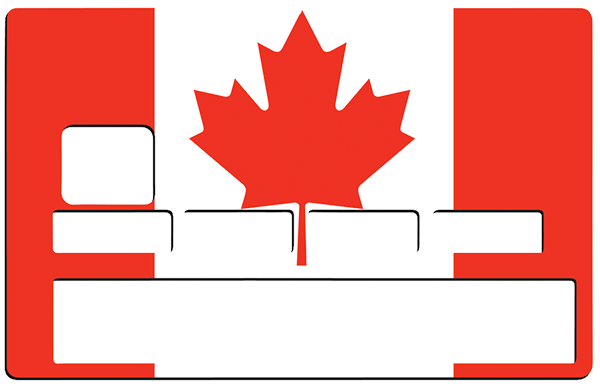 Drapeau du Canada- sticker pour carte bancaire